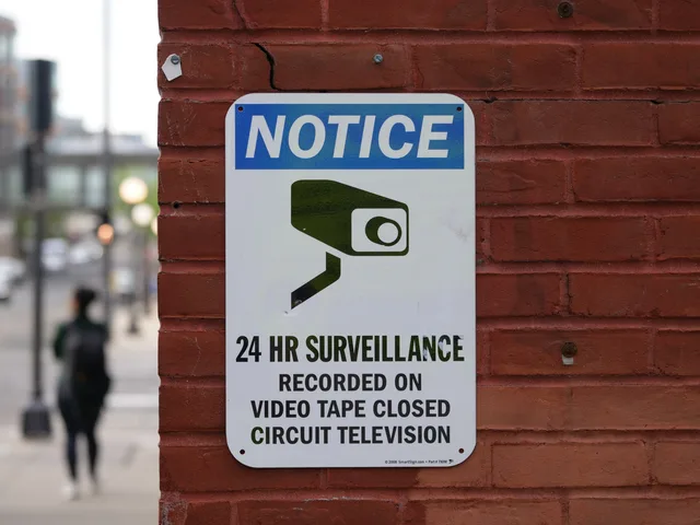 Close-up of a surveillance notice on a brick wall, urban setting. Four connected disclosures every measurement operation should publish